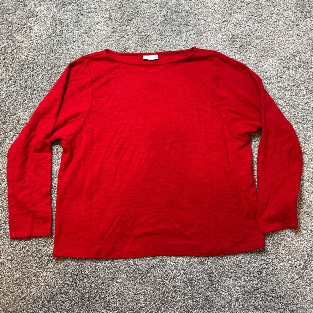 J Jill PureJill Top Women Boat Neck Relax Casual Basic